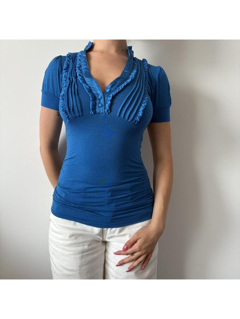 Seductions Women's Blue Blouse